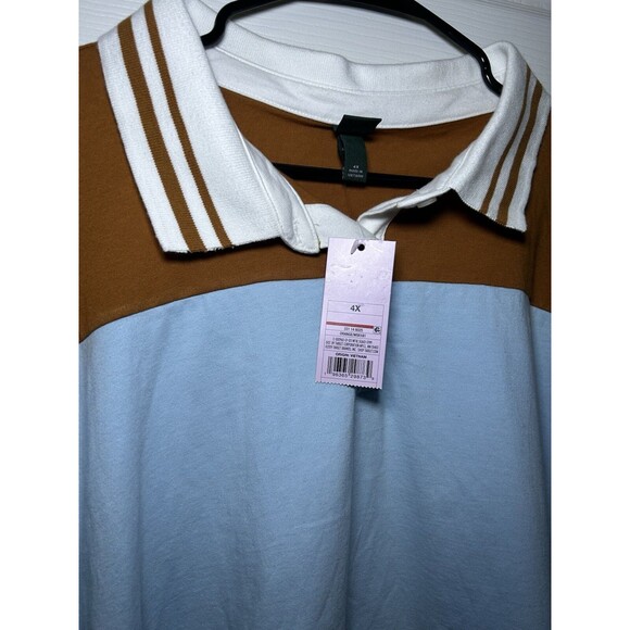Wild Fable Women’s Plus Size 4X Short Sleeve Top Blue/Brown NWT - Picture 4 of 6